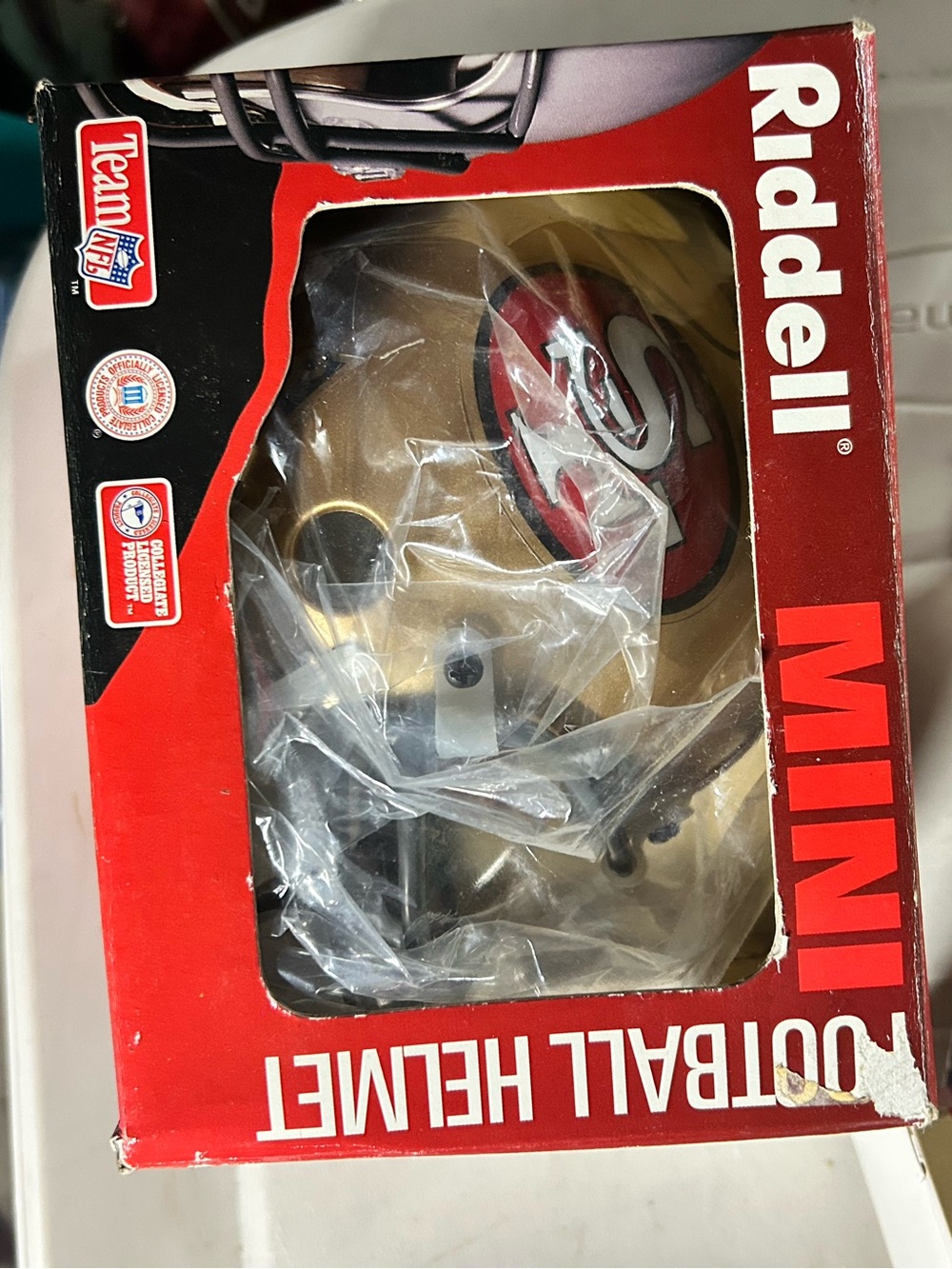 Riddell mini 49ers football helmet
